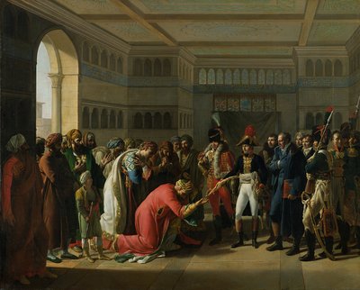El General Bonaparte Entregando una Espada al Jefe Militar de Alejandría, julio de 1798, 1808 de Francois Henri Mulard