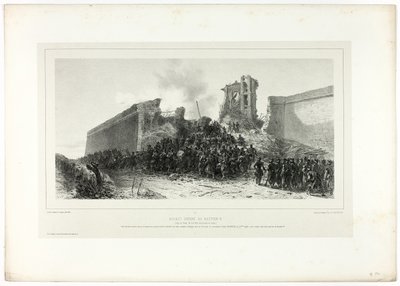 Asalto al bastión no.8, de Souvenirs d’Italie: Expédition de Rome de Francois Hippolyte Lalaisse
