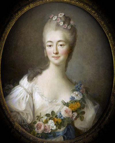 Jeanne Bécu, condesa Du Barry como Flora de Francois Hubert Drouais