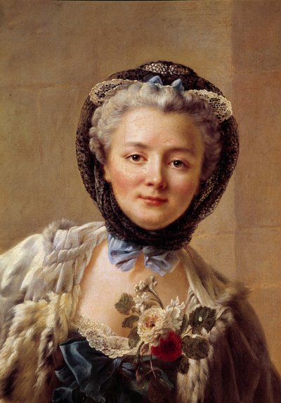 Retrato de Madame Drouais, nacida Anne Francoise Dore (1732-1815), esposa del pintor. Pintura de Francois Hubert Drouais (1727-1775) de Francois Hubert Drouais