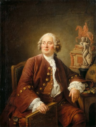 Retrato del escultor Edmé Bouchardon 1698-1762, 1758 de Francois Hubert Drouais