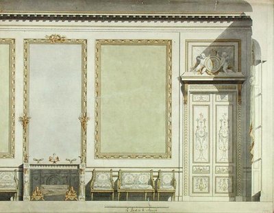 Diseño para la casa de la Duquesa de Mazarin, c.1777 de Francois Joseph Belanger