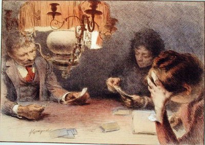 Un juego de cartas, de 