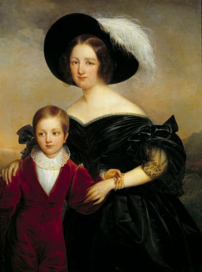 Retrato de Madame Aglaé Blenart y su hijo de Francois Josephe Kinson