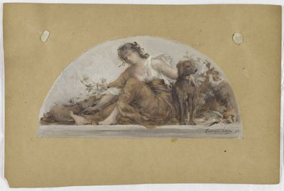 Boceto para el comedor del Hôtel de Ville de París: La Caza o el Otoño de Francois Lafon