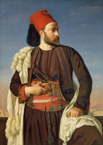 Retrato de Leconte de Floris en el uniforme del ejército egipcio, 1840 de Francois Leon Benouville