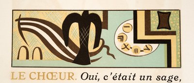 Ilustración gráfica de Prometeo Encadenado de Esquilo, pub. 1941 de Francois Louis Schmied