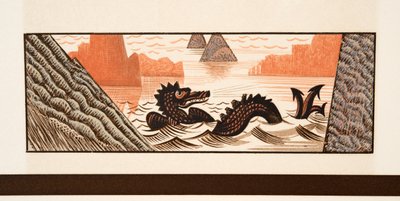 Ilustración gráfica de Prometeo Encadenado de Esquilo, pub. 1941 de Francois Louis Schmied