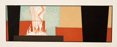 Ilustración gráfica de Prometeo Encadenado de Esquilo, pub. 1941 de Francois Louis Schmied