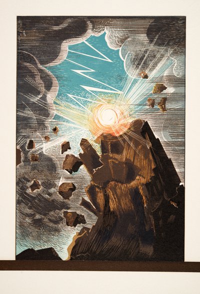 Ilustración de Prometeo Encadenado de Esquilo, pub. 1941 de Francois Louis Schmied