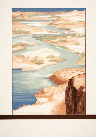 Ilustración de Prometeo Encadenado de Esquilo, pub. 1941 de Francois Louis Schmied