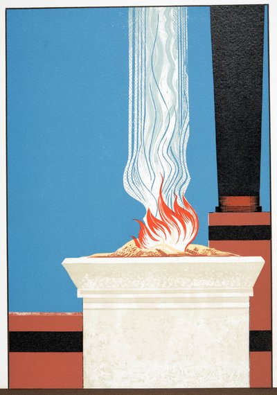 Ilustración de Prometeo Encadenado de Esquilo, pub. 1941 de Francois Louis Schmied