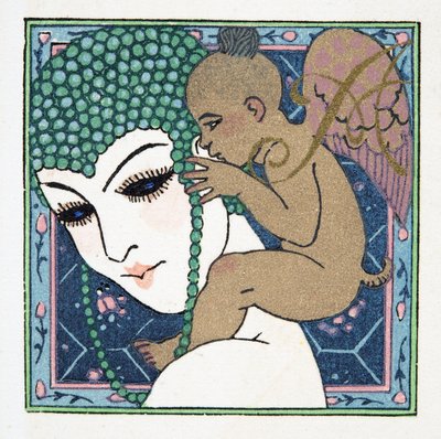 Letra A, de Personajes de Comedia, pub. 1922 de Francois Louis Schmied