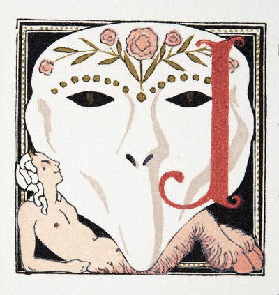 Letra J, de Personajes de Comedia, pub. 1922 de Francois Louis Schmied