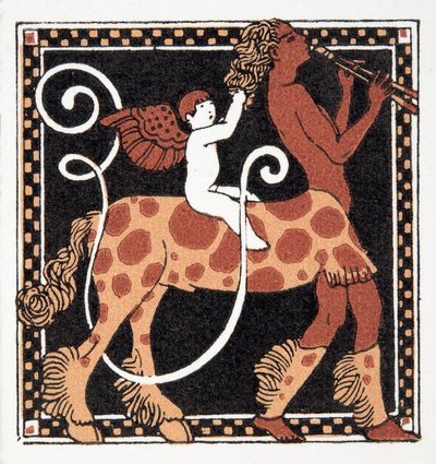 Letra U, de Personajes de Comedia, pub. 1922 de Francois Louis Schmied