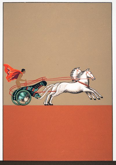 Hombre y carro, ilustración de Prometeo Encadenado de Esquilo, pub. 1941 de Francois Louis Schmied