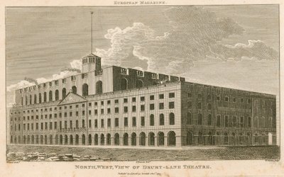 Vista noroeste del Teatro Drury Lane, Londres de Francois Louis Thomas Francia