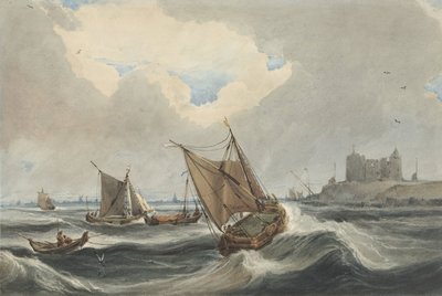 Barcos en el puerto de Vlissingen de Francois Louis Thomas Francia