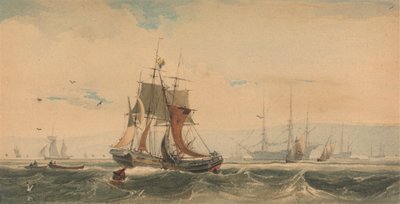Navegación en el Medway, Kent de Francois Louis Thomas Francia