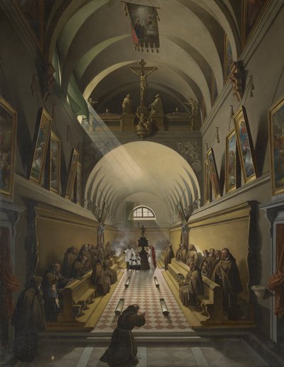Interior de un convento capuchino, c.1820 de Francois Marius Granet