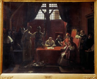 Interrogatorio de Savonarola (1452-1498) Jerónimo Savonarola (o Girolamo Savonarola) (1452-1498) monje italiano y predicador es juzgado por herejía por el Papa Alejandro VI y las autoridades de la ciudad de Florencia antes de su excomunión y ejecución. Pin de Francois Marius Granet