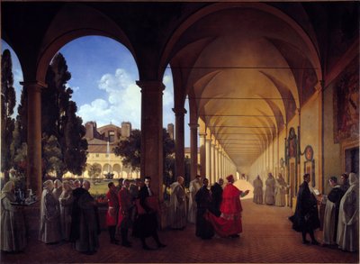 El claustro de los cartujos de Santa María de los Ángeles en Roma de Francois Marius Granet