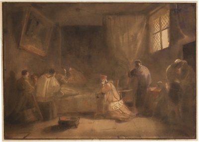 La muerte de Poussin de Francois Marius Granet