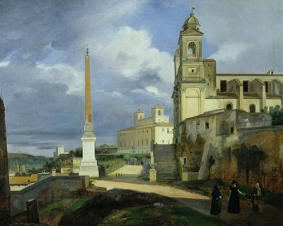 Trinità dei Monti y la Villa Medici, Roma de Francois Marius Granet