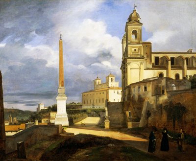 Trinidad de la Muerte y Villa Medici en Roma de Francois Marius Granet