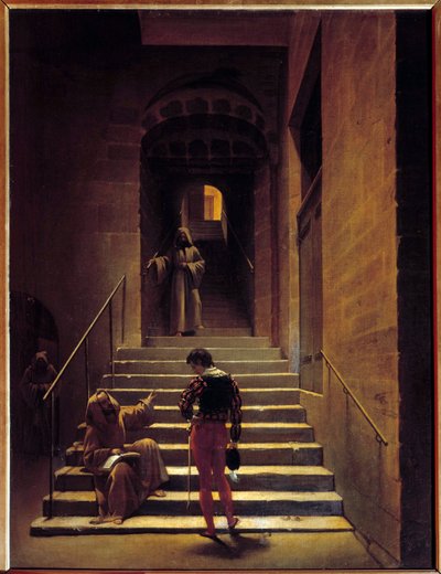 Vista del interior de un convento en Roma. Pintura de François Marius Granet (1775-1849) siglo XIX. Pau, Museo de Bellas Artes de Francois Marius Granet