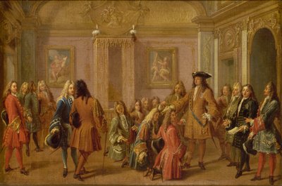 La primera promoción de los Caballeros de San Luis por Luis XIV, Versalles 8 de mayo de 1693 de Francois Marot