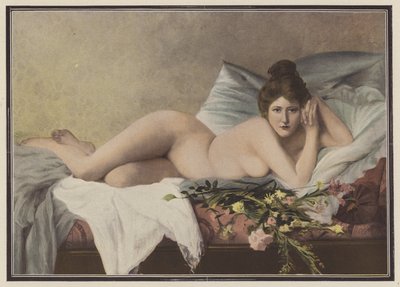 Flores descoloridas de un amante (litografía en color) de Francois Maurice Lard