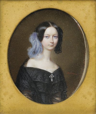 Duquesa Helene de Mecklenburg-Schwerin 1814-1858, luego Duquesa de Orléans, ca 1835 de Francois Meuret