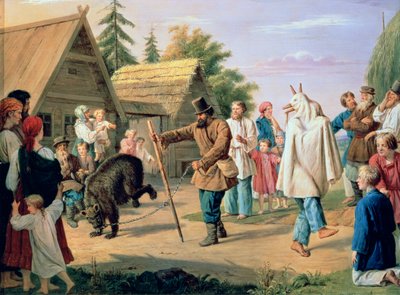 Bufones en un pueblo de Francois Nicholas Riss