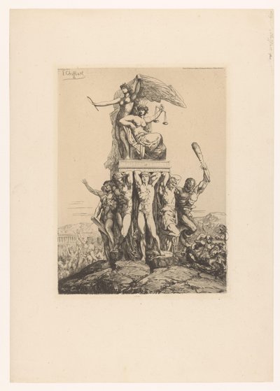 Representación alegórica con Justitia y la Verdad El triunfo de la justicia y de la verdad de Francois Nicolas Chifflart