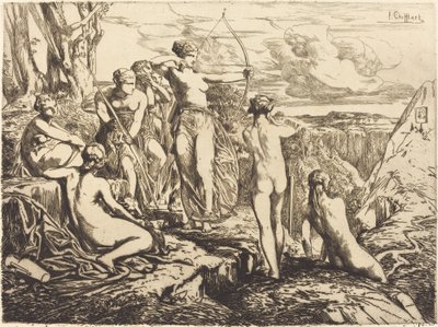 Diana y sus ninfas de Francois Nicolas Chifflart