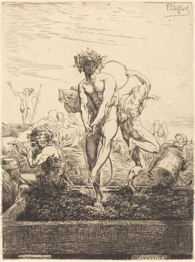 Cosecha de uvas de Francois Nicolas Chifflart