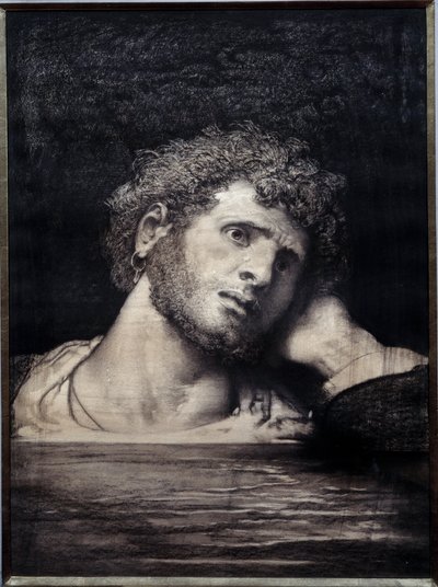 Placa que ilustra la novela "Los trabajadores del mar" de Victor Hugo (1802-1885): dibujo de François Nicolas Chifflart (1825-1901) 1882 París, Maison Victor Hugo de Francois Nicolas Chifflart