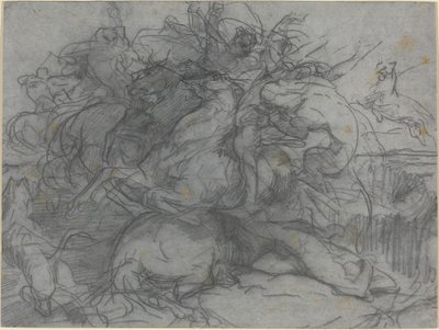 Estudio para "Sorpresa" (Batalla de los Tigres) de Francois Nicolas Chifflart