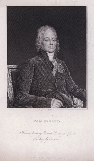 Charles Maurice de Talleyrand-Périgord, político y diplomático francés (grabado) de Francois Pascal Simon (after) Gerard