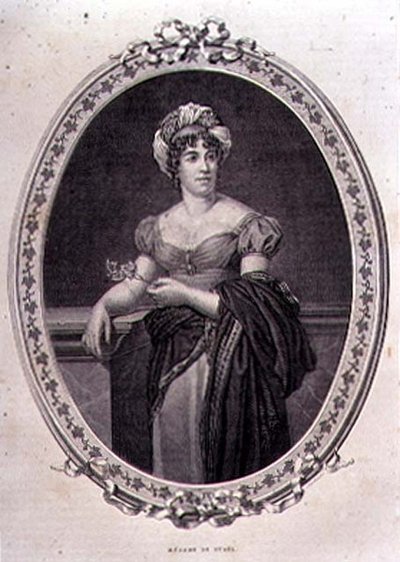 Retrato de Madame de Stael (1766-1817) grabado por John Quartley de Francois Pascal Simon (after) Gerard
