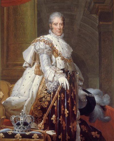 Retrato de Carlos X en traje sagrado, hacia 1825 (óleo sobre lienzo) de Francois Pascal Simon (studio of) Gerard