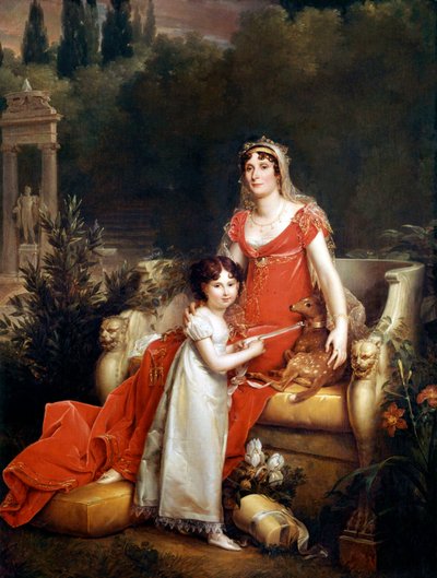 Elisa Bonaparte Baciocchi con su hija de Baron François Pascal Simon Gérard