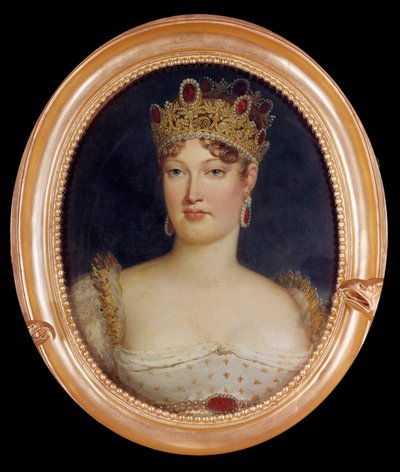 Retrato en medallón de la Emperatriz Marie-Louise (Marie Louise de Habsburgo Lorena) de Baron François Pascal Simon Gérard