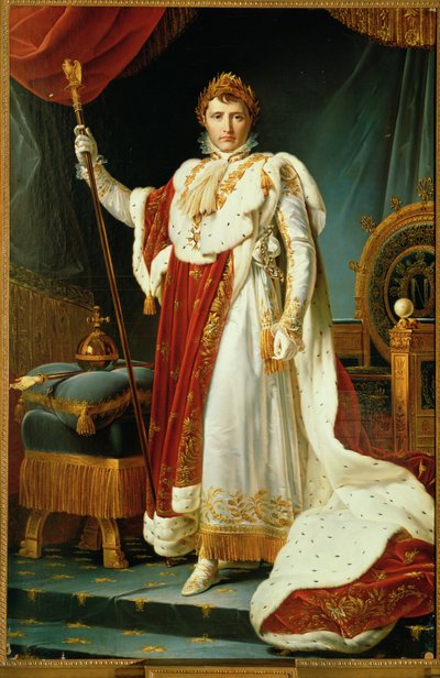 Napoleón I en traje de coronación ... de Francois Pascal Simon Baron Gerard