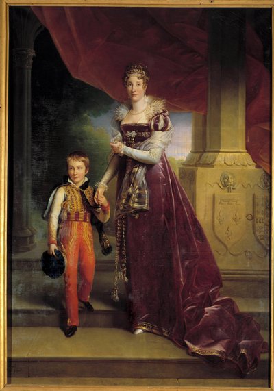 Retrato de cuerpo entero de Marie-Amelie de Borbón, Princesa de las Dos Sicilias, Duquesa de Orleans (futura Reina Marie-Amelie) de Baron François Pascal Simon Gérard