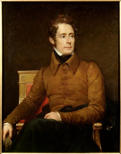 Retrato de Alphonse de Lamartine (1790-1869) poeta y político de Baron François Pascal Simon Gérard