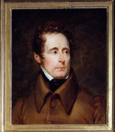 Retrato de Alphonse de Lamartine (1791-1869), escritor y político francés de Baron François Pascal Simon Gérard