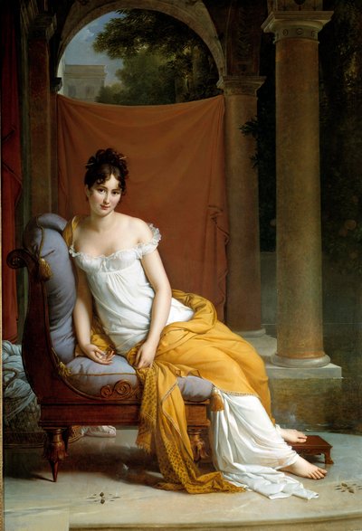 Retrato de Juliette Recamier llamada Madame Recamier (1777-1849), esposa de Lettres francesa. Pintura de Francois Gerard (1770-1837) 1805 de Baron François Pascal Simon Gérard