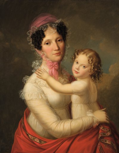 Eleonora Mayer, Freifrau zu Gravenegg con su hija Isabella de Francois Pascal Simon Gerard